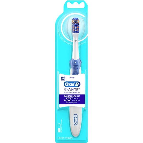 Oral-B, 3D White, Battery Power Toothbrush, 1 Toothbrush