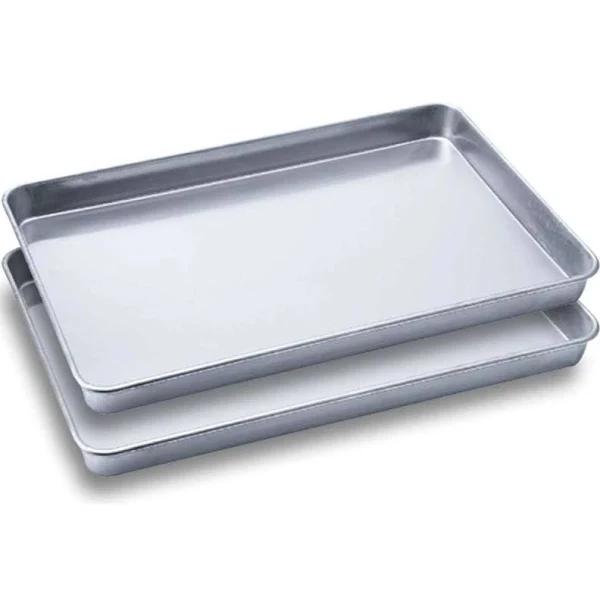 SOGA 2x Aluminium Oven Baking Pan Cooking Tray For Baker Gastronorm 60*40*5cm