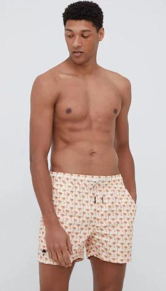 OAS Company - Beige Palm Swim Shorts - Size S