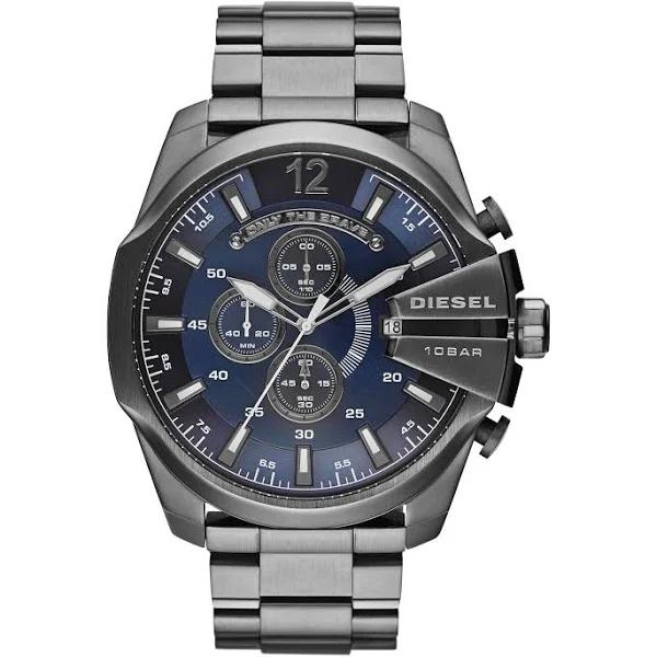 DIESEL DZ4329 Mega Chief Chronograph Grey with Blue Dial