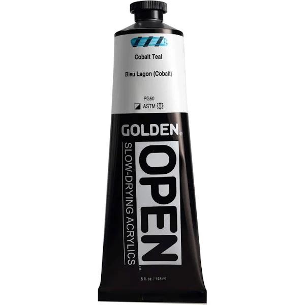 Golden : Open : Slow Drying Acrylic Paint : 148ml (5oz) : Cobalt Teal