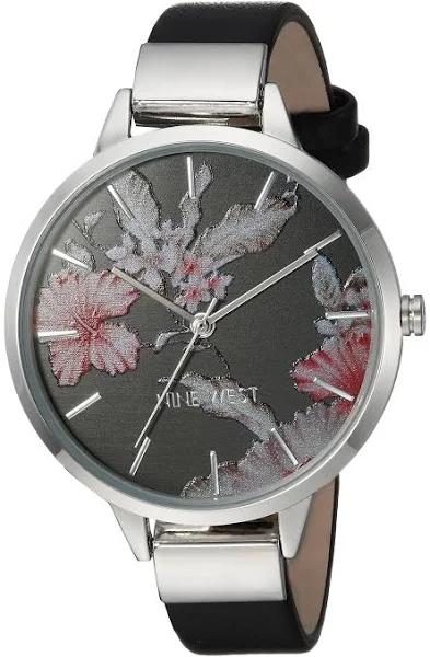 Nine West Women's Floral Dial Strap Watch