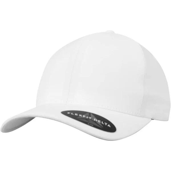 Flexfit Delta Stretchable Cap - White