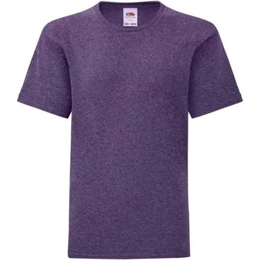 Fruit of The Loom Childrens/Kids Iconic T-Shirt Heather Purple 5-6 Years