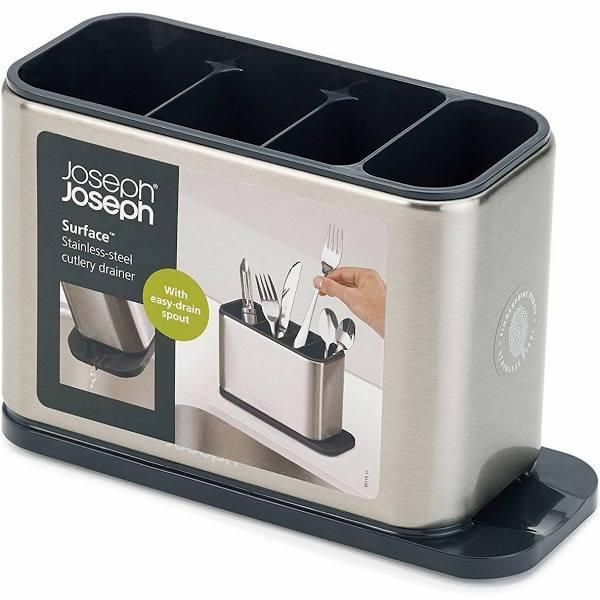 Joseph Joseph Surface Cutlery Drainer Stainless Steel Caddy Sink Area Organiser - AfterPay & zipPay Available