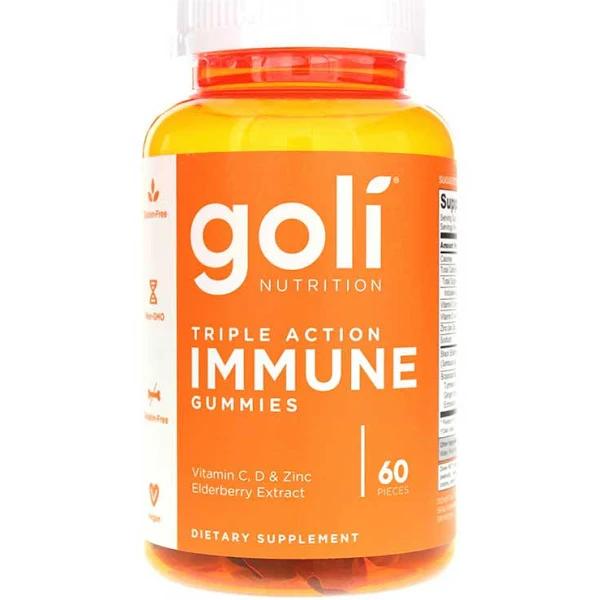 Goli Triple Action Immune Gummies - 60 Gummies