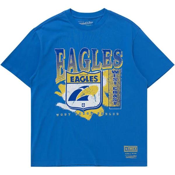 West Coast Eagles 2024 Mens Brush Off Tee Blue L