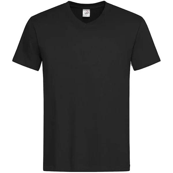 Stedman Classics Stedman Mens Classic V Neck Tee Black Opal L