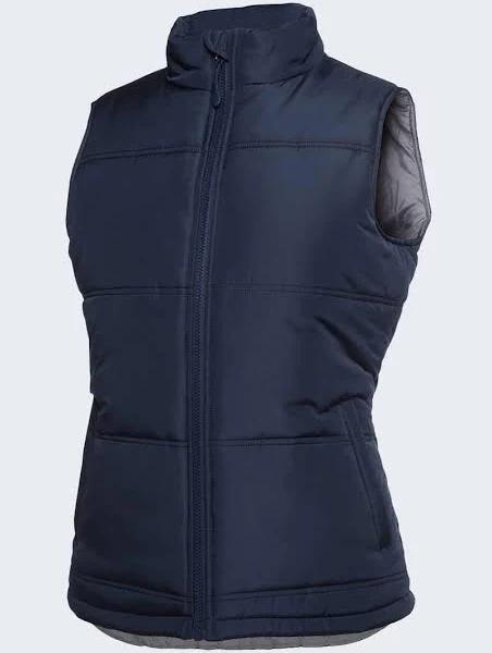 JB's Ladies ADV Puffer Vest - 3ADV1, 10 / Navy/Grey