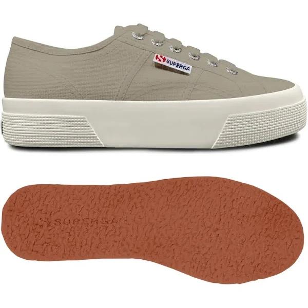 Superga 2740 Platform Sneakers in Grey Fossil Grey 37