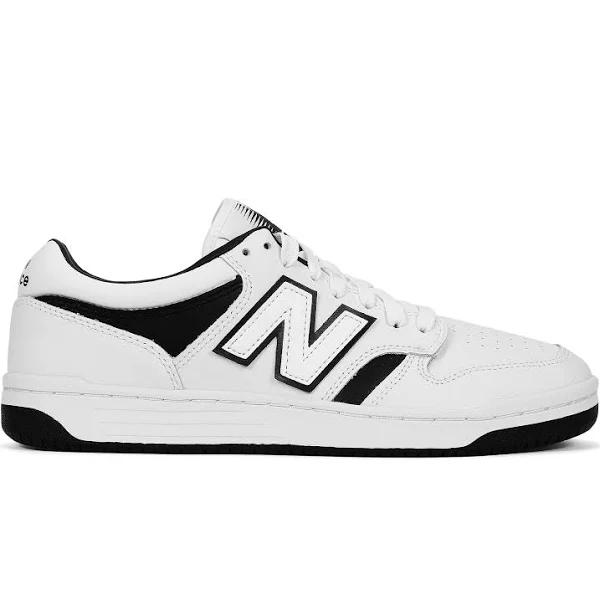 New Balance Unisex BB480 White/Black - Size 9.5