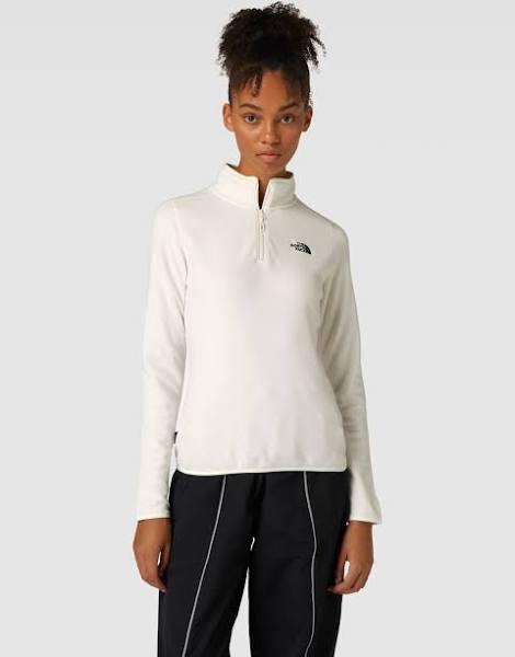 The North Face 100 Glacier 1/4 Zip Fleece White Women - S