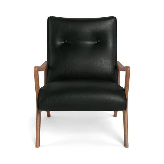 Penny Leather Armchair Black by Freedom