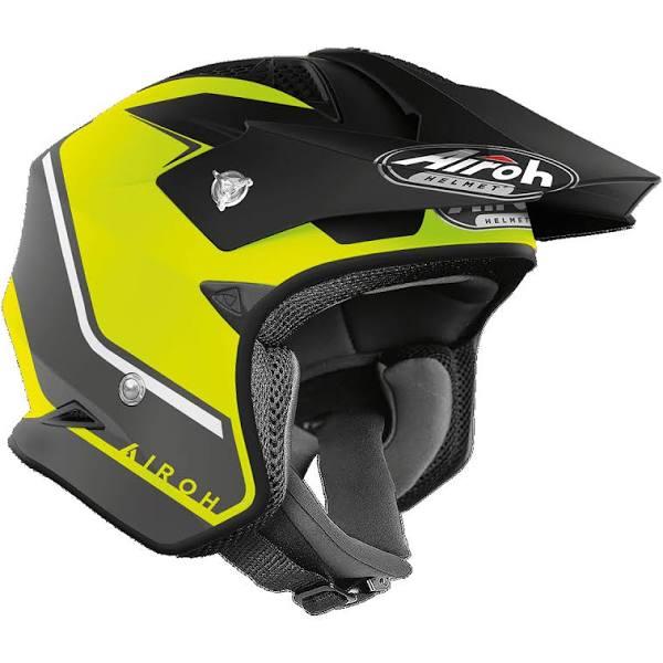 Airoh TRR S Keen Trial Jet Helmet, Yellow, Size XL