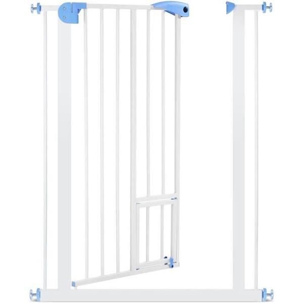 Baby Child Pet Safety Gate Stairway Barrier With Cat Door 100cm Tall