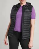 Kathmandu Heli Women's 600 Fill Hooded Lightweight Down Vest | Black Puffer Vest - 8