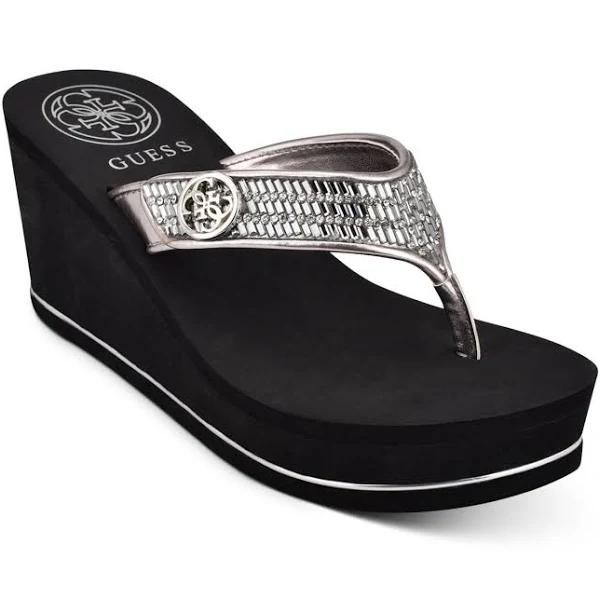 Guess Women's Sarraly Eva Logo Wedge Sandals (Size 6)