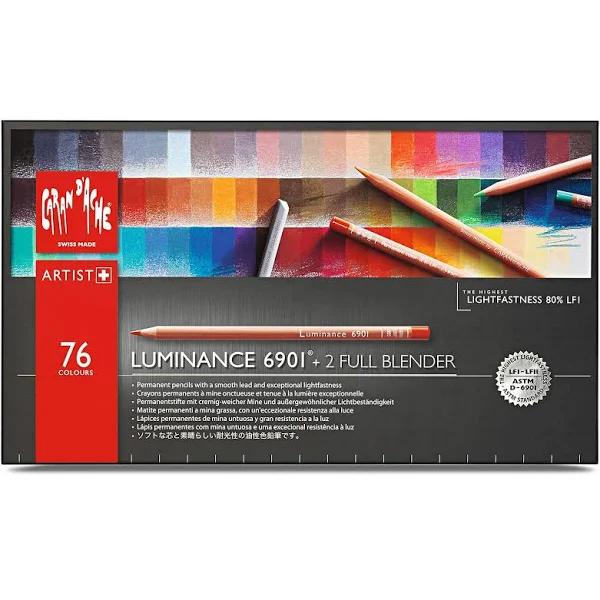 Caran d'Ache Luminance 6901 - 76 Colours + 2 Blenders