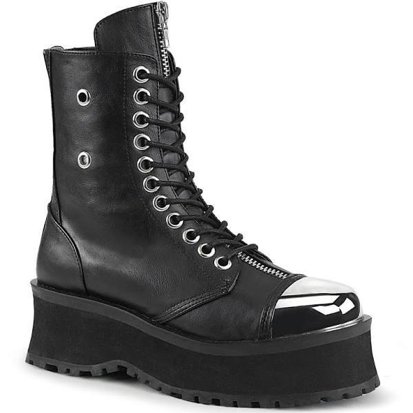 GRAVEDIGGER-10 Black Vegan Leather