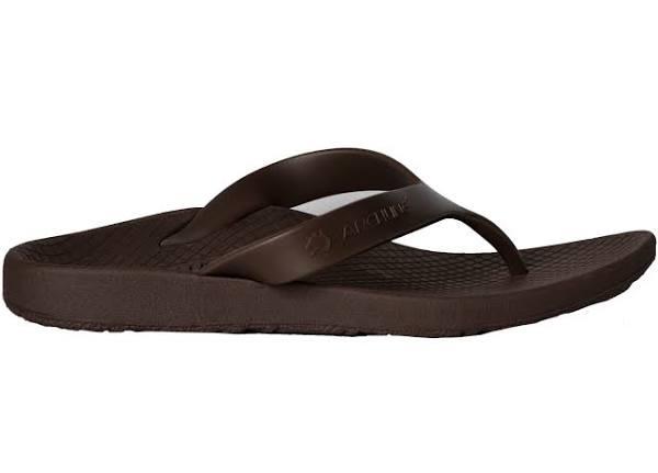 Archline Orthotic Thongs Arch Support Shoes Footwear Flip Flops Orthopedic - Brown/Brown - EUR 47