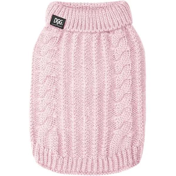 DGG Designer Chunky Knit Dog Jumper Pink S