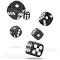 Oakie DOAKIE Dice D6 16 mm Marble - Black (12)