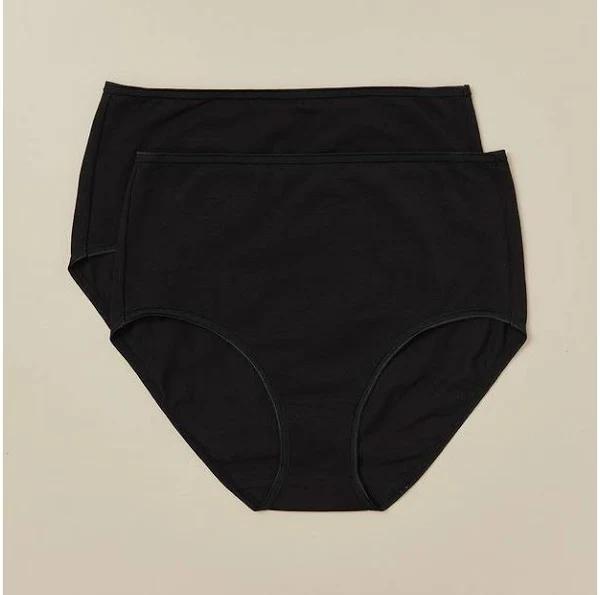 2 Pack Everyday Cotton Full Briefs | Black | Size 24 by Target Woman