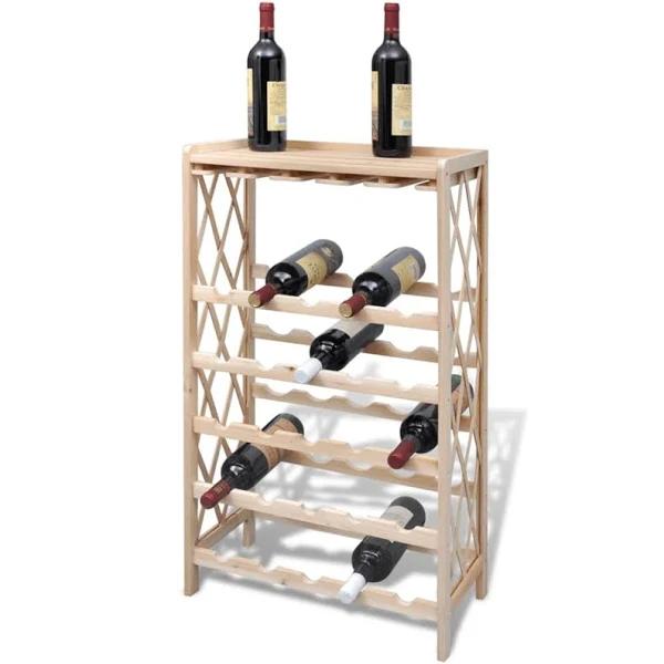 Wine Rack For 25 Bottles Wood