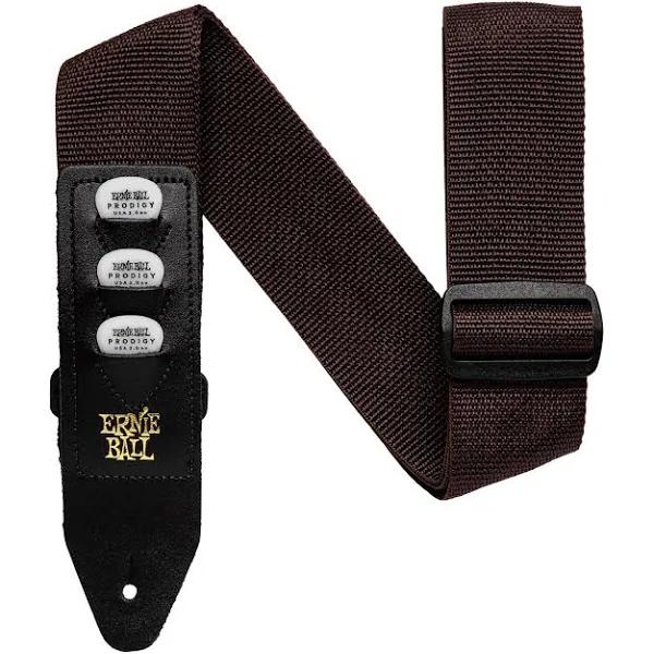 Ernie Ball 4250 Pickholder Polypro Strap, Brown ( Picks Not Included )