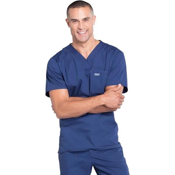 Cherokee Workwear Professionals WW675 Scrubs Top Mens V-Neck Navy