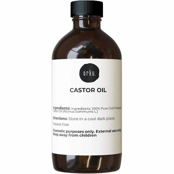 Orku 100ml Castor Oil - Hexane Free Cold Pressed Skin Hair Care