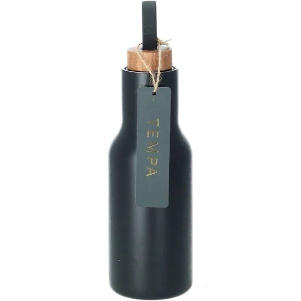 Tempa Matte Black Drink Bottle - 600 ml