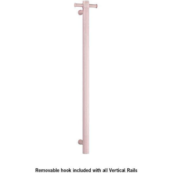 Straight/Round 12Volt Vertical Bar 900x142x100mm 30Watts with Optional Hook Dusty in Pink by Thermogroup