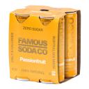 Famous Soda Passionfruit 4-Pack Cans 250ml x 6 Packs