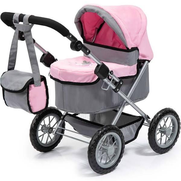 Bayer Trendy Doll Pram - Grey/Pink