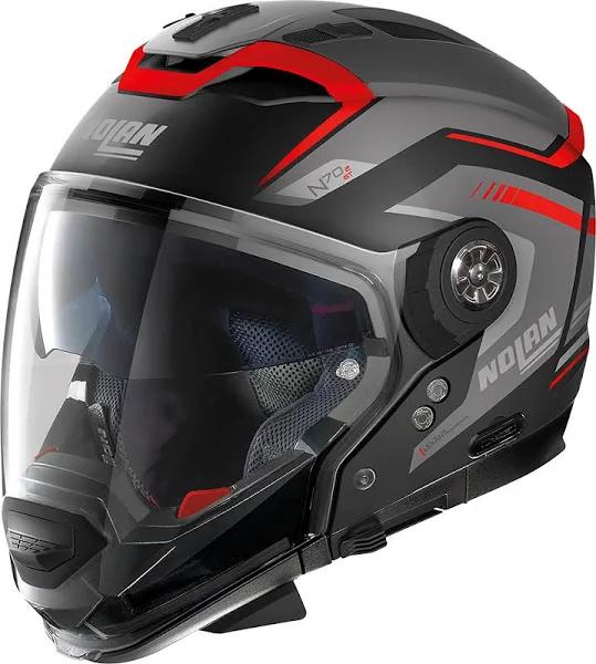 Nolan N70-2 GT Switchback 2023 N-Com Helmet, grey-red, Size L