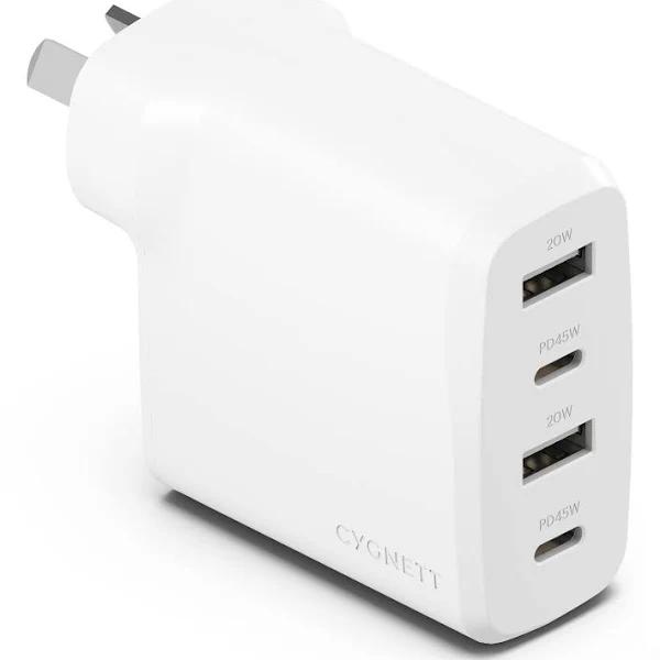 Cygnett PowerPlus 45W Multi-port Wall Charger White