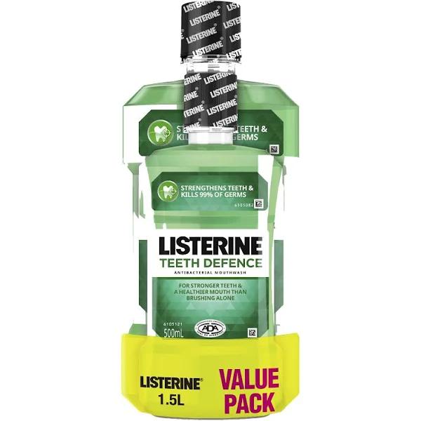 Listerine Mouthwash Teeth Defence 1 Litre + 500ml Pack