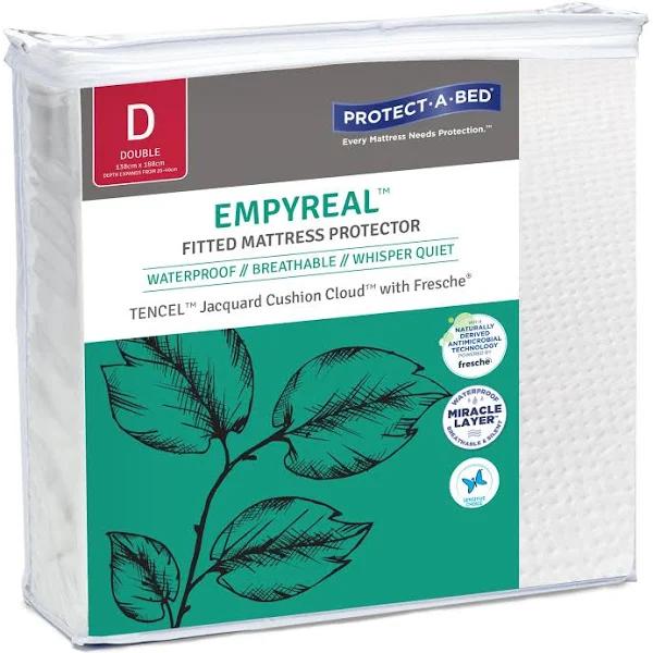 Protect-A-Bed Empyreal Tencel Jacquard Fitted Waterproof Mattress Protector Double