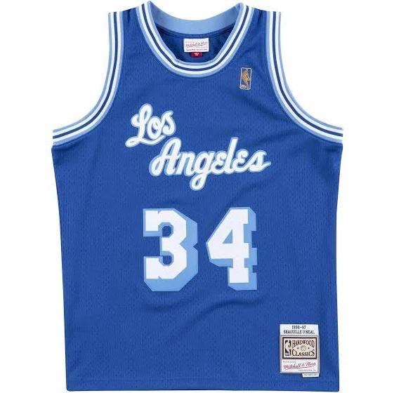 Mitchell & Ness Shaquille O'Neal Royal Los Angeles Lakers Hardwood Classics 1996-97 Swingman Jersey