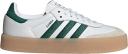 Adidas Sambae Womens White Shoes - Size 8 - White/Green