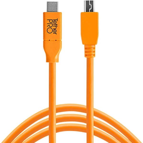 Tether Tools TetherPro USB-C to 2.0 Micro-B 5-Pin 4.6m Orange