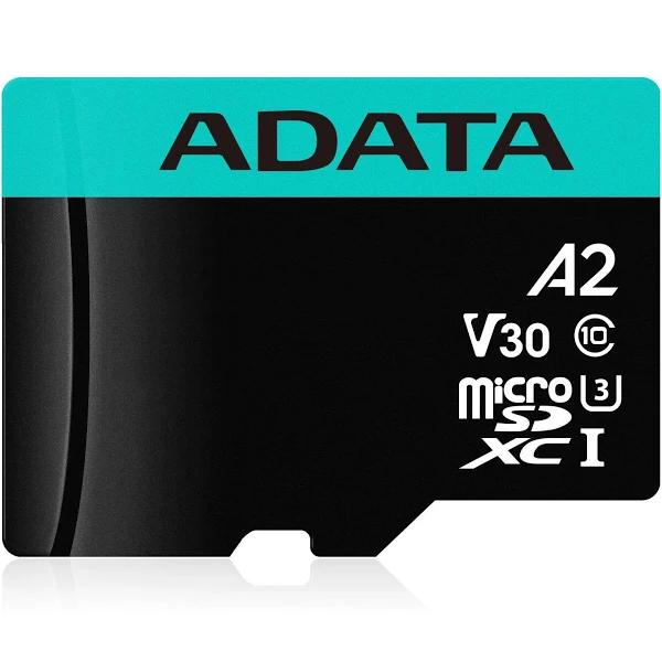 ADATA Premier Pro 128GB microSDXC UHS-I U3 V30 Class 10 A2 mircosd Memory Card With Adapter Ausdx128gui3v30sa2-ra1