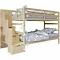 Luxo Furniture Galla Timber Bunk Bed with Storage Staircase