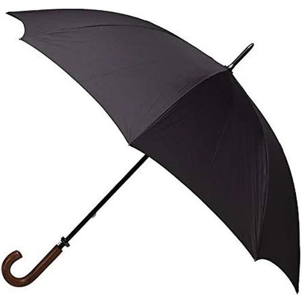 Clifton Men’s Classic Style Windproof Walking Umbrella - Black 119cm