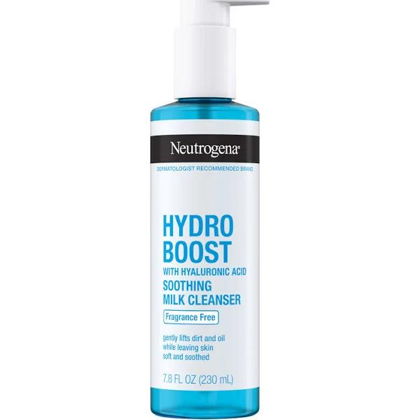 Neutrogena,Hydroboost With Hyaluronic Acid, Soothing Milk Cleanser, Fragrance Free, 7.8 fl oz (230 ml)