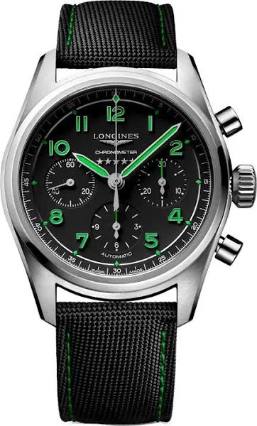 Longines Spirit Pioneer Edition 42mm Black Automatic Titanium Watch L3.829.1.53.2