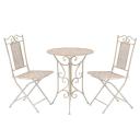 vidaXL - 3 Piece Bistro Set Steel - White