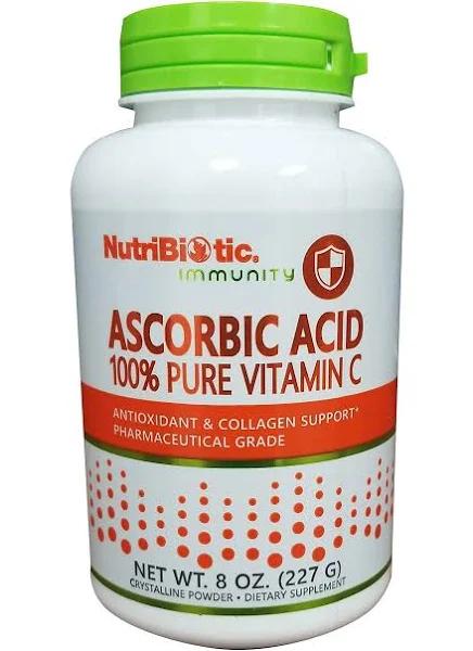 NutriBiotic Immunity Ascorbic Acid 100% Pure Vitamin C Crystalline Powder 8 oz (227 g)