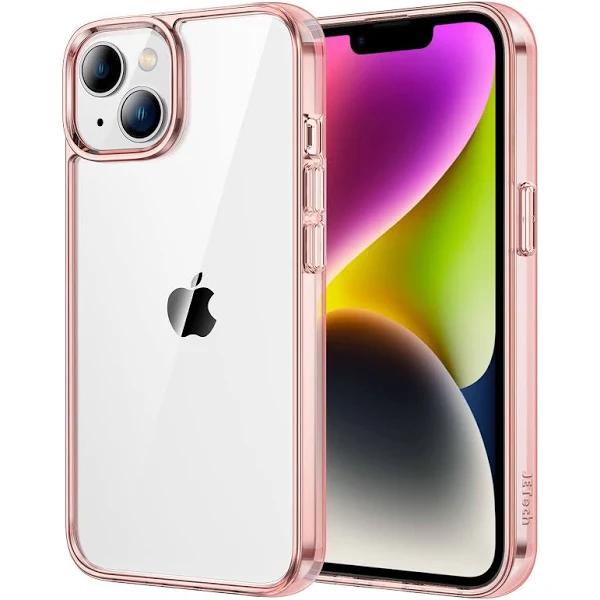 JETech Case for iPhone 14 6.1-Inch, Non-Yellowing Shockproof Phone Bumper Cover, Anti-scratch Clear Back (Rose Gold)